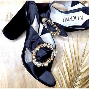 Rhinestone Pearl Elegant Mules Prom Wedding